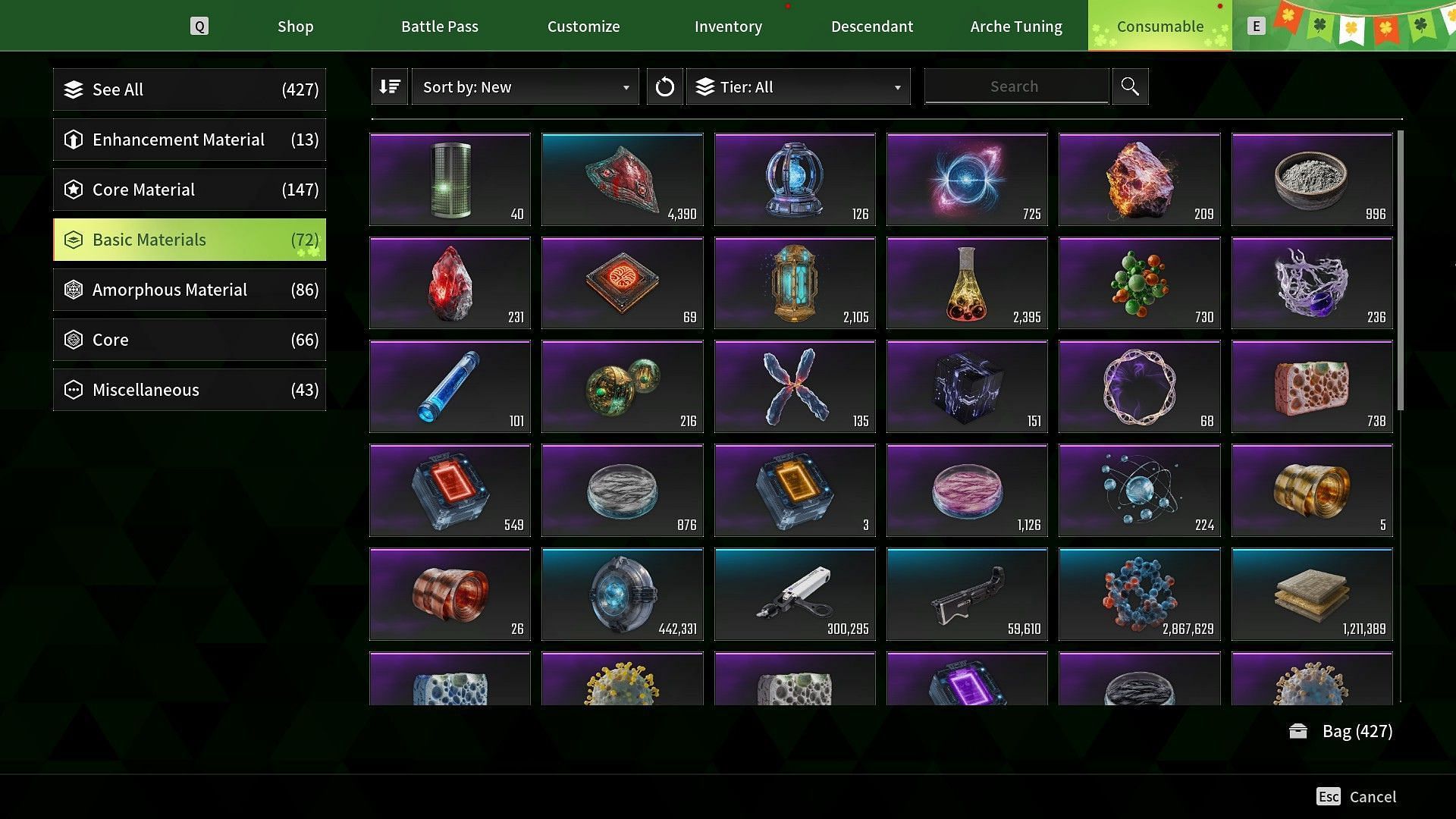 Grab all the basic materials (Image via Nexon)